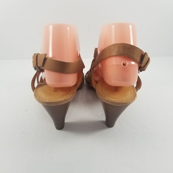 Nine West "Casely" Size 9 Tan Leather Gladiator Heel (S553) - Picture 4 of 7